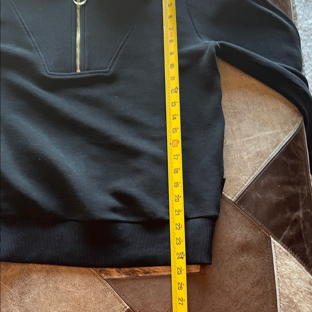 Varley Vine Half Zip Ottoman Rib Pullover with Gold Accents - Picture 7 of 9